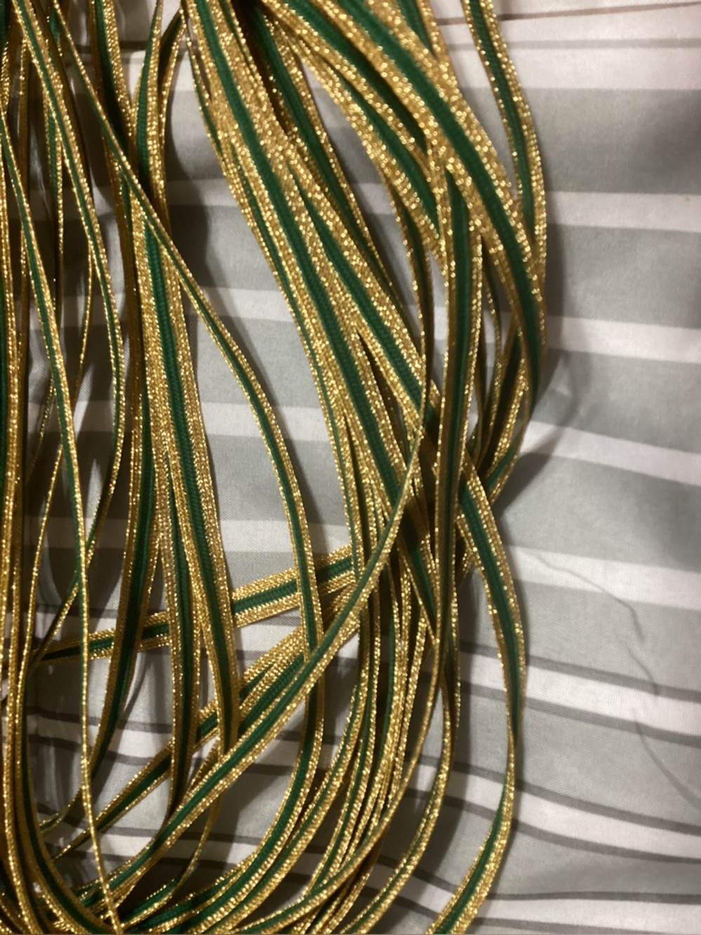 Gold and Green Holiday Decorative Cord - Home Holiday 17 yards total